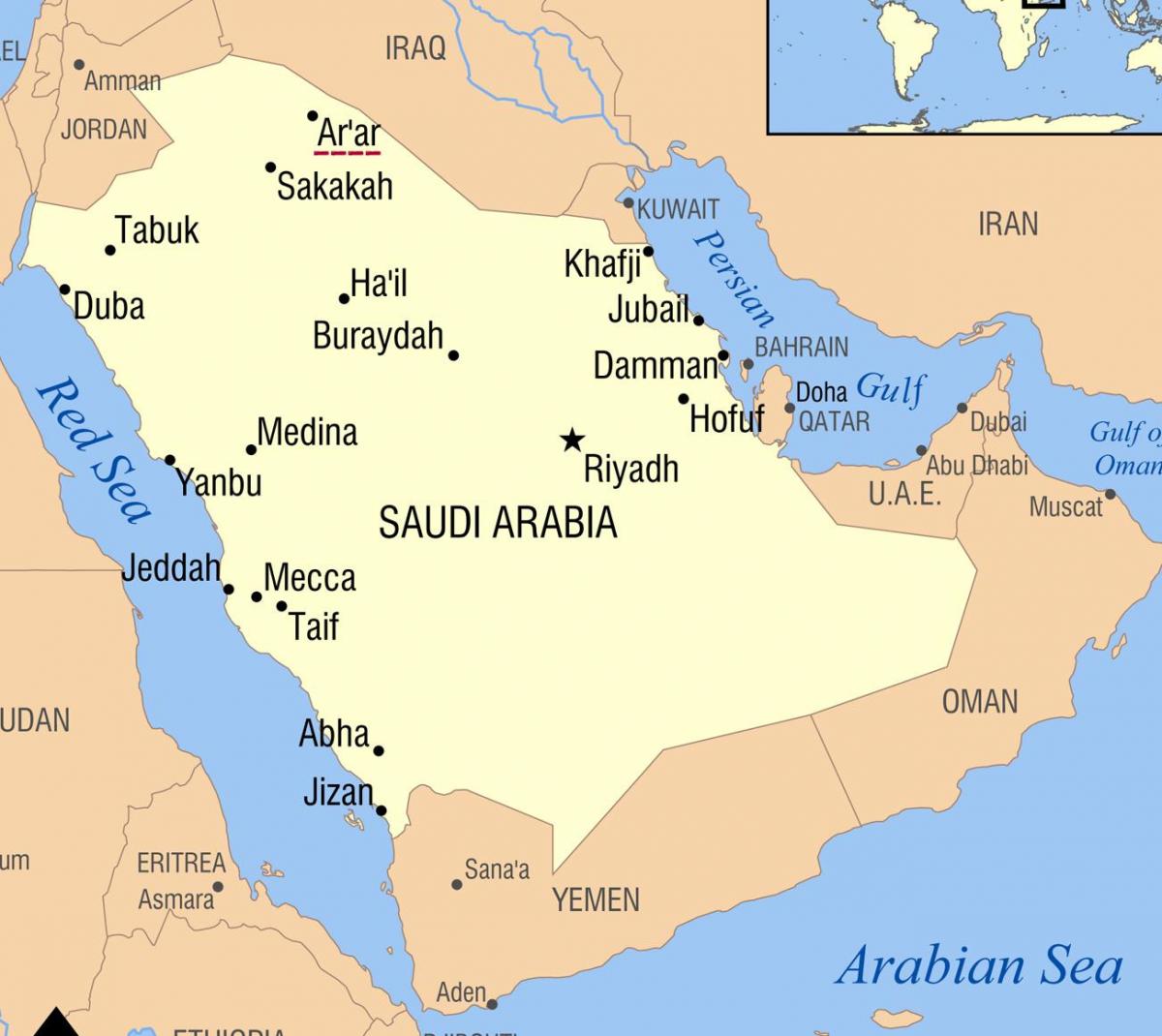 arar KSA mapa