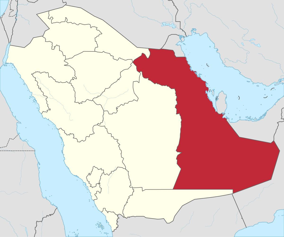 Mapa ng eastern province ng Saudi Arabia