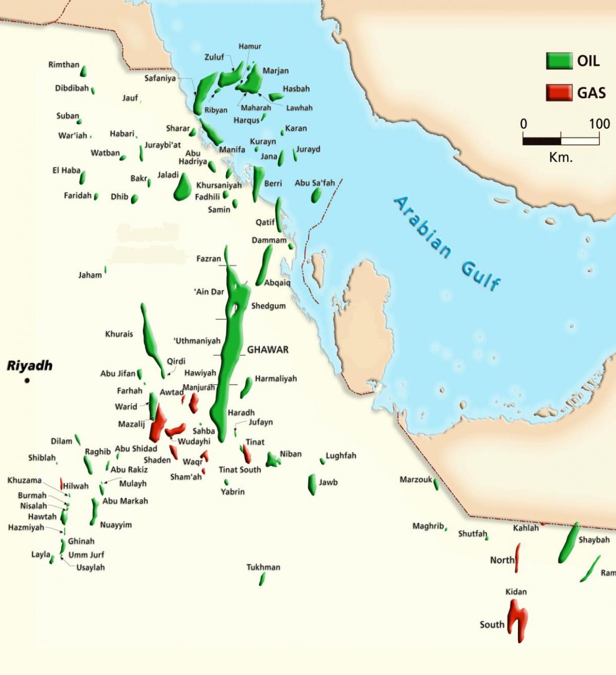 Mapa ng manifa Saudi Arabia