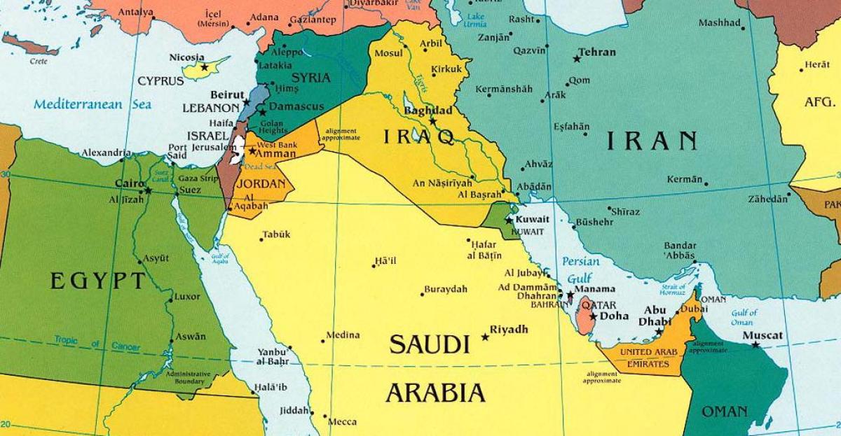 mapa ng Saudi Arabia nakapalibot na mga bansa