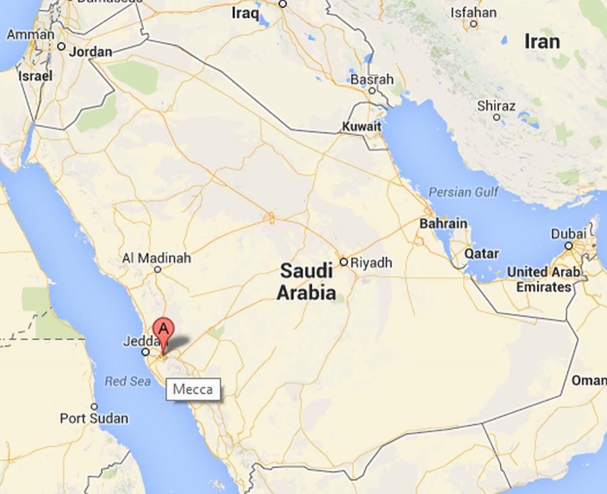 Mapa ng makkah sa Saudi Arabia