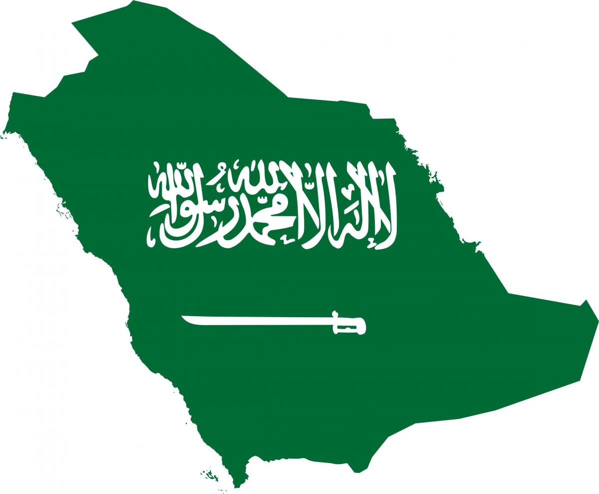 Saudi Arabia mapa flag
