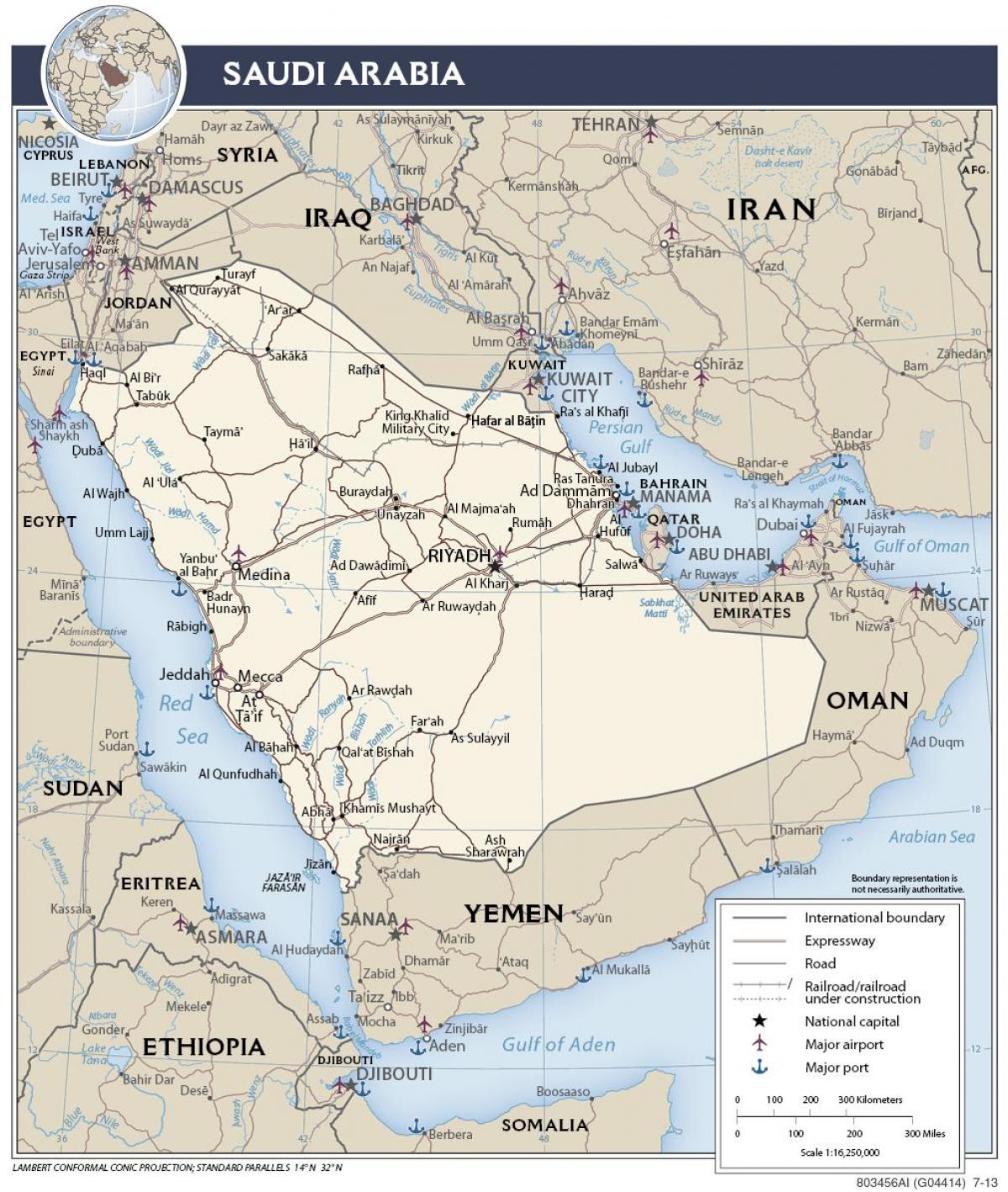Mapa ng Saudi Arabia port