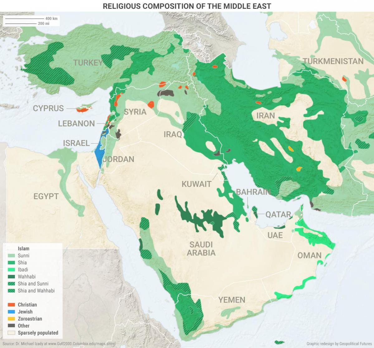 Mapa ng Saudi Arabia relihiyon