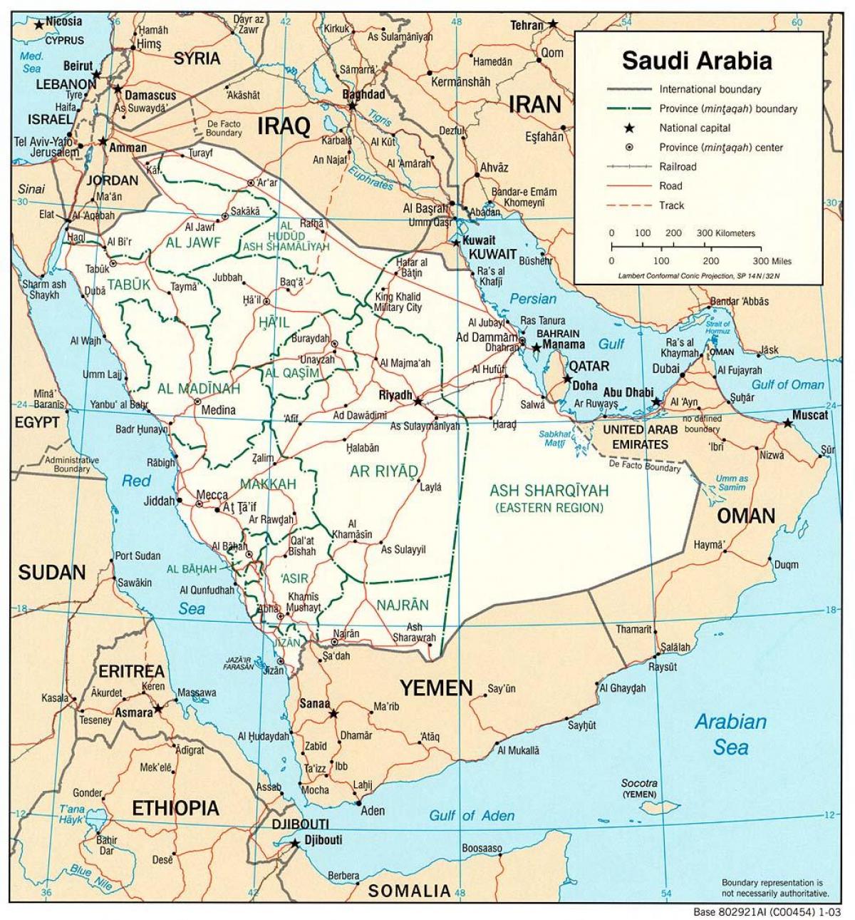 Mapa ng Saudi Arabia ruta