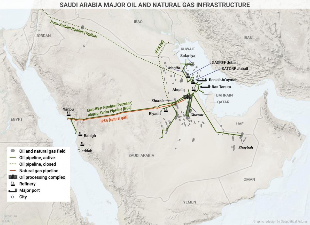 Saudi Arabia langis mapa
