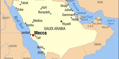 Mapa ng mecca sa Saudi Arabia