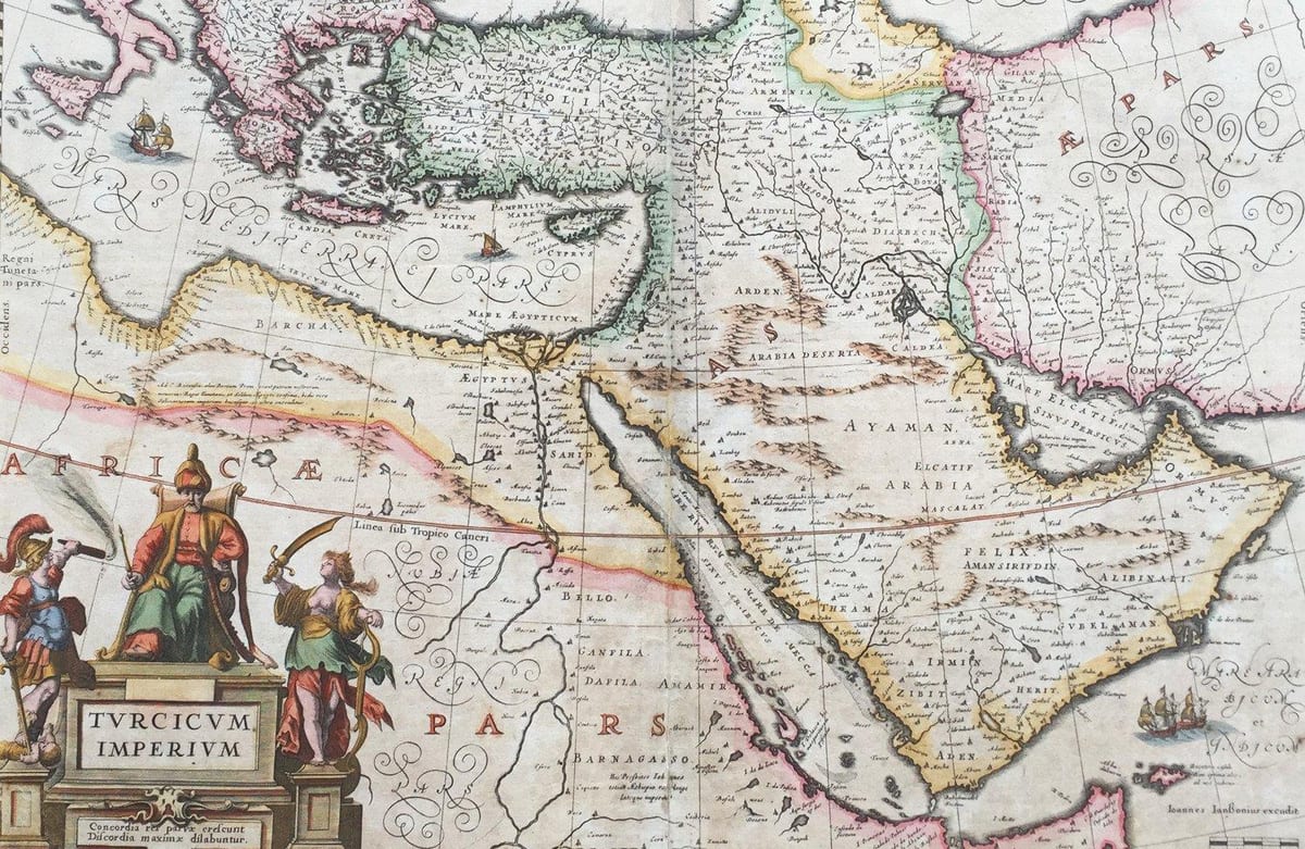 lumang mapa ng Saudi Arabia