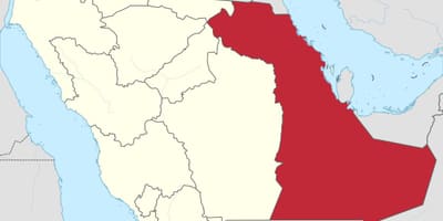 Mapa ng eastern province ng Saudi Arabia