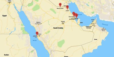 Mapa ng Saudi Arabia al khobar