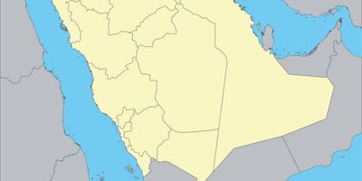 Mapa ng mundo na nagpapakita ng Saudi Arabia