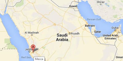 Mapa ng makkah sa Saudi Arabia