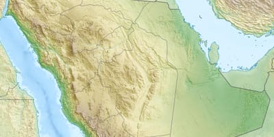 Mapa ng Saudi Arabia bundok