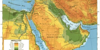 Mapa ng Saudi Arabia ng disyerto