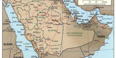 Saudi Arabia heograpiya mapa