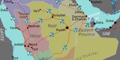 Mapa ng turaif Saudi Arabia